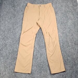 Duck‎ Camp Pants Mens Small Khaki Nylon Stretch Hiking Outdoor Quick Dry